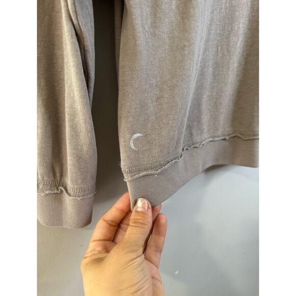 Zyia active lightweight taupe 1/4 sleeve hoodie size medium - Picture 6 of 6